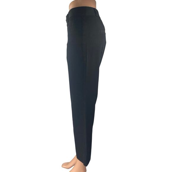 Banana Republic Sloan Fit Black Mid Rise Straight Leg Trousers Dress Pants Sz 10 - Picture 2 of 5